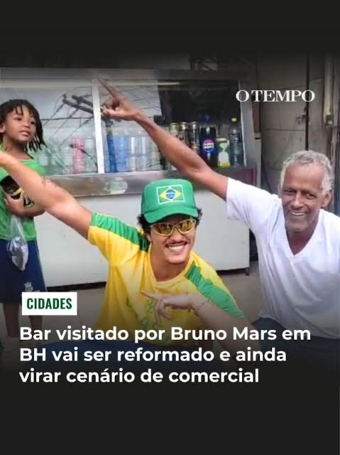 Cover brasileiro do Bruno Mars com boné do Brasil em bar de BH, em matéria do jornal O Tempo